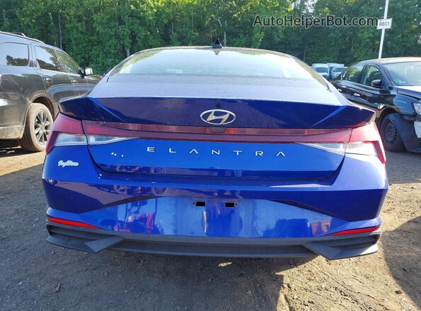 5NPLL4AG2NH073470 2022 HYUNDAI ELANTRA Blue Հետևի տեսք