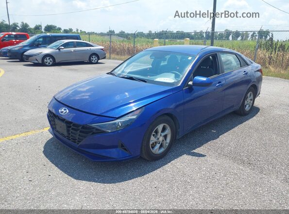 5NPLL4AG3MH047037 2021 HYUNDAI ELANTRA Blue წინა მარცხენა ხედი სამი მეოთხედიდან