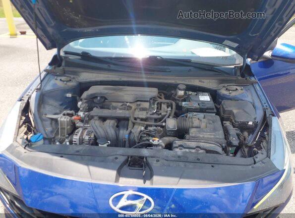 5NPLL4AG3MH047037 2021 HYUNDAI ELANTRA Blue უკანა ხედი