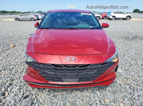 5NPLL4AG4MH029159 2021 HYUNDAI ELANTRA Red წინა ხედი
