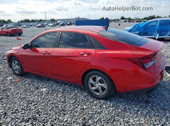5NPLL4AG4MH029159 2021 HYUNDAI ELANTRA Red უკანა მარცხენა