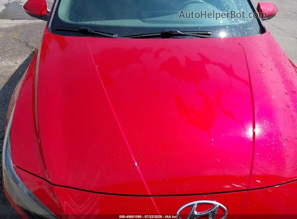 5NPLL4AG4MH046334 2021 HYUNDAI ELANTRA Red Widok z przodu