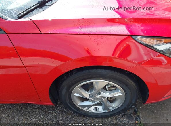 5NPLL4AG4MH046334 2021 HYUNDAI ELANTRA Red Widok zestawu wskaźników