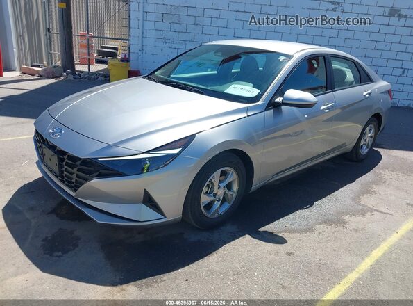 5NPLL4AG4MH046592 2021 HYUNDAI ELANTRA Gray Առջևի ձախ երեք քառորդ տեսարան