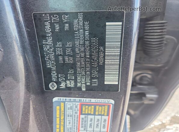 5NPLL4AG4MH050688 2021 HYUNDAI ELANTRA Gray Widok komory silnika