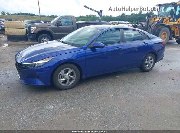 5NPLL4AG6MH044195 2021 HYUNDAI ELANTRA Blue Առջևի ձախ երեք քառորդ տեսարան