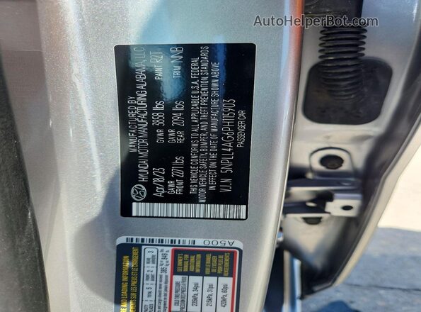 5NPLL4AG6PH115903 2023 HYUNDAI ELANTRA Silver Вид підкапотного простору