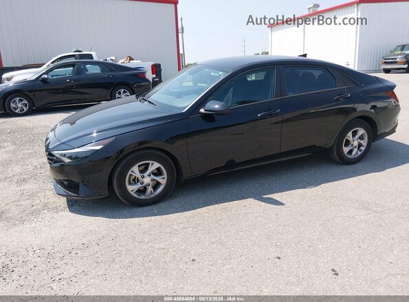 5NPLL4AG7MH038146 2021 HYUNDAI ELANTRA Black წინა მარცხენა ხედი სამი მეოთხედიდან