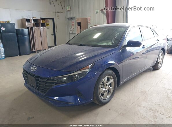 5NPLL4AG7MH046537 2021 HYUNDAI ELANTRA Blue წინა მარცხენა ხედი სამი მეოთხედიდან