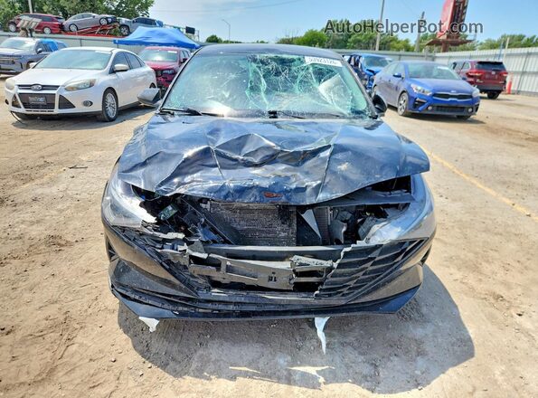 5NPLL4AG8MH030279 2021 HYUNDAI ELANTRA Black Դիմացի տեսք