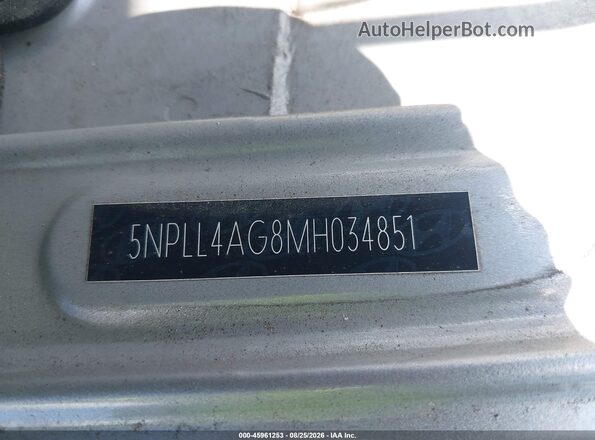 5NPLL4AG8MH034851 2021 HYUNDAI ELANTRA Silver 