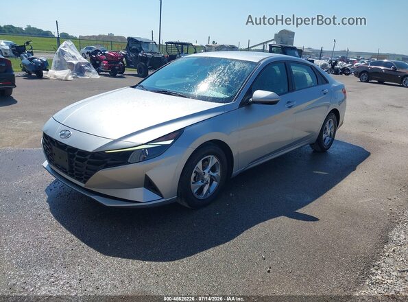 5NPLL4AG8MH047258 2021 HYUNDAI ELANTRA Silver Առջևի ձախ երեք քառորդ տեսարան