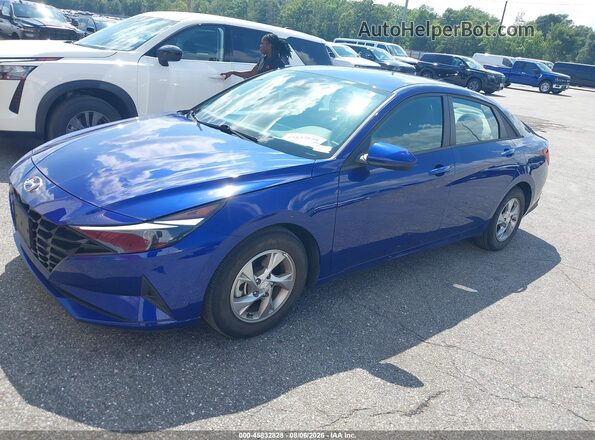5NPLL4AG8MH049351 2021 HYUNDAI ELANTRA Blue წინა მარცხენა ხედი სამი მეოთხედიდან