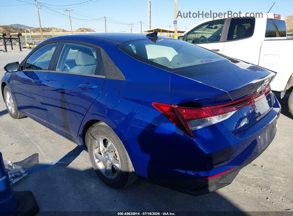 5NPLL4AGXMH048721 2021 HYUNDAI ELANTRA Blue Задня ліва чверть