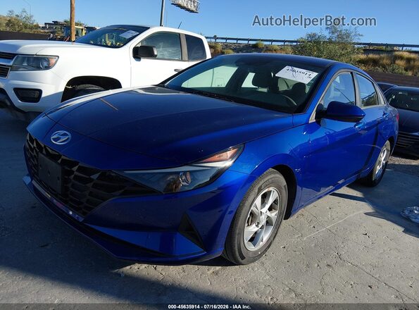 5NPLL4AGXMH048721 2021 HYUNDAI ELANTRA Blue Передня ліва чверть