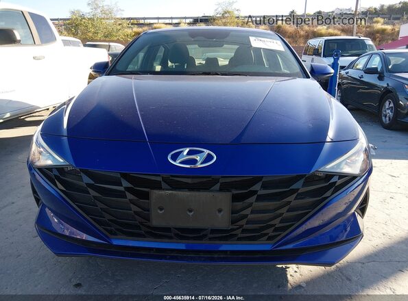 5NPLL4AGXMH048721 2021 HYUNDAI ELANTRA Blue Вид щитка приладів