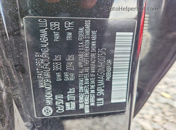 5NPLM4AG0MH007575 2021 HYUNDAI ELANTRA Black Widok komory silnika