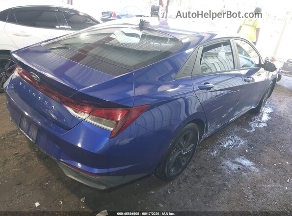 5NPLM4AG0MH021380 2021 HYUNDAI ELANTRA Blue უკანა მარჯვენა