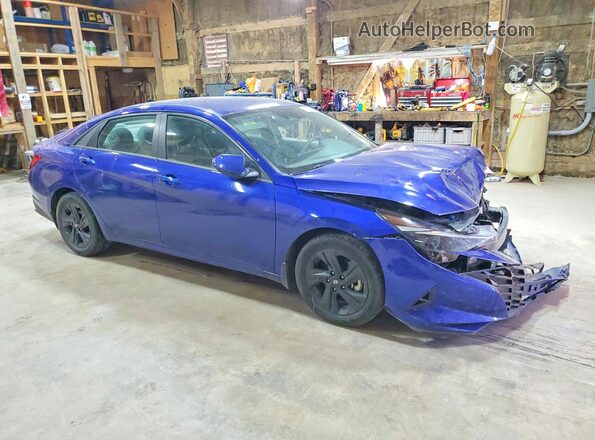 5NPLM4AG0NH078132 2022 HYUNDAI ELANTRA Blue Front right
