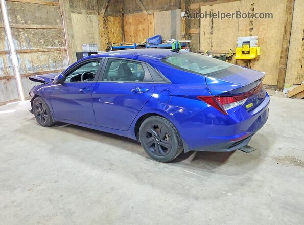 5NPLM4AG0NH078132 2022 HYUNDAI ELANTRA Blue Rear left