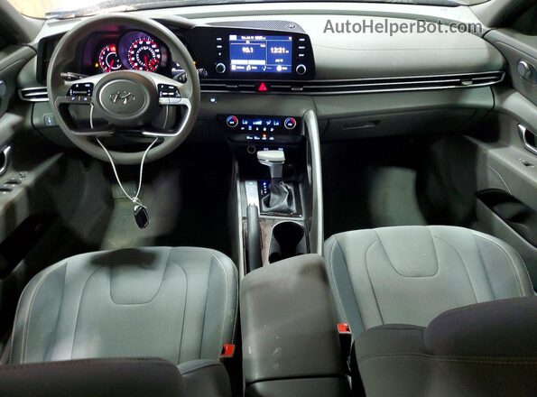 5NPLM4AG0NH078132 2022 HYUNDAI ELANTRA Blue Dashboard view