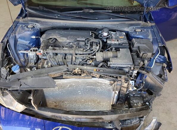 5NPLM4AG0NH078132 2022 HYUNDAI ELANTRA Blue Rear interior view