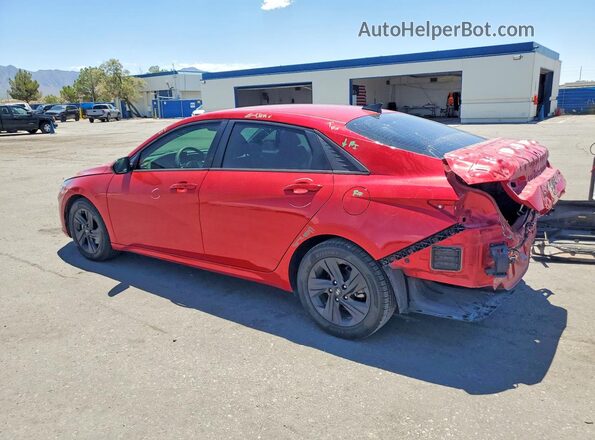 5NPLM4AG0NH081418 2022 HYUNDAI ELANTRA Red Trasero izquierdo