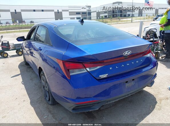 5NPLM4AG1MH000604 2021 HYUNDAI ELANTRA Blue Задня ліва чверть
