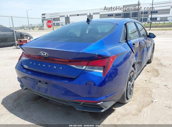 5NPLM4AG1MH000604 2021 HYUNDAI ELANTRA Blue Задня права чверть