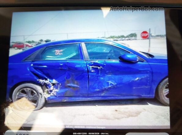 5NPLM4AG1MH000604 2021 HYUNDAI ELANTRA Blue Вид спереду