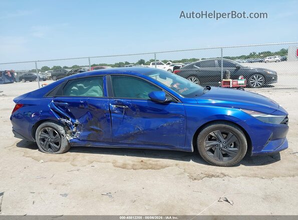 5NPLM4AG1MH000604 2021 HYUNDAI ELANTRA Blue Вид задньої частини салону