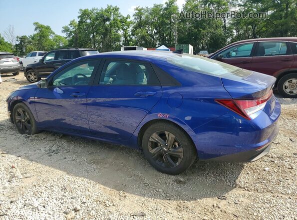 5NPLM4AG1MH001087 2021 HYUNDAI ELANTRA Синий Задняя левая четверть