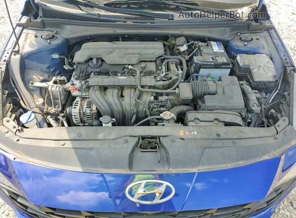 5NPLM4AG1MH001087 2021 HYUNDAI ELANTRA Синий Вид задней части салона