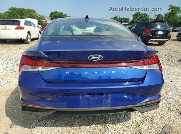 5NPLM4AG1MH001087 2021 HYUNDAI ELANTRA Синий Вид сзади