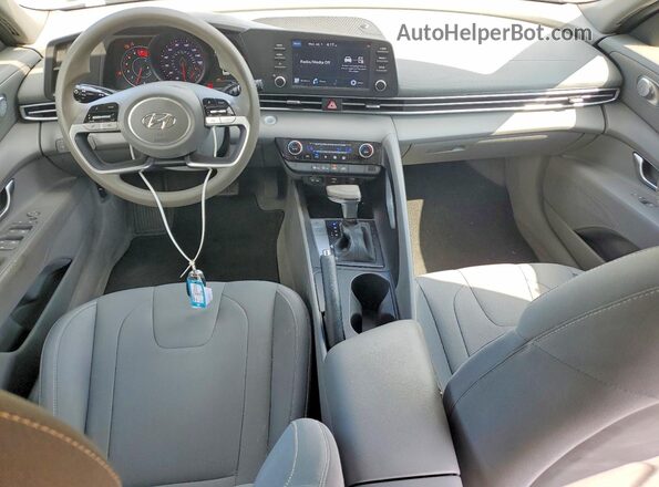 5NPLM4AG1MH001087 2021 HYUNDAI ELANTRA Синий Вид панели приборов