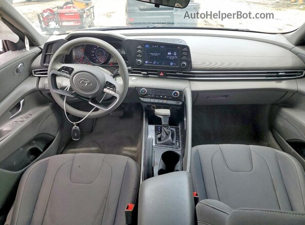 5NPLM4AG1NH069987 2022 HYUNDAI ELANTRA Gray Առջևի վահանակի տեսք