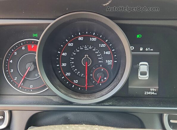 5NPLM4AG2MH040643 2021 HYUNDAI ELANTRA Red Vista del cuadro de instrumentos