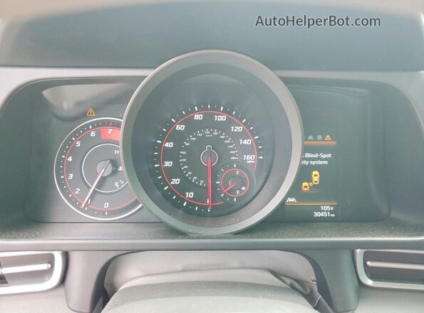 5NPLM4AG3MH006419 2021 HYUNDAI ELANTRA Red Widok zestawu wskaźników