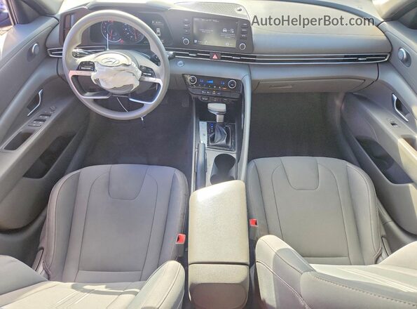 5NPLM4AG3MH026749 2021 HYUNDAI ELANTRA Blue Առջևի վահանակի տեսք