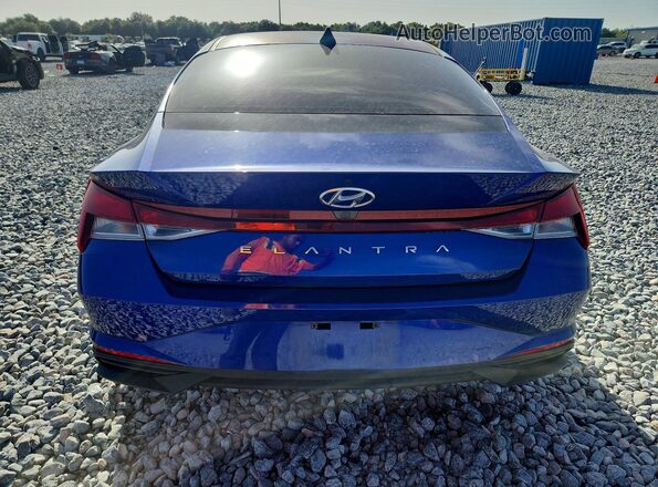 5NPLM4AG3MH026749 2021 HYUNDAI ELANTRA Blue Հետևի տեսք