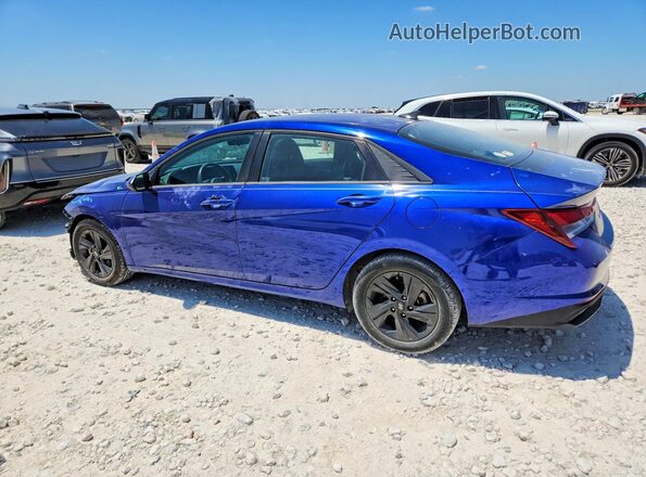 5NPLM4AG4MH031166 2021 HYUNDAI ELANTRA Blue Հետևի ձախ
