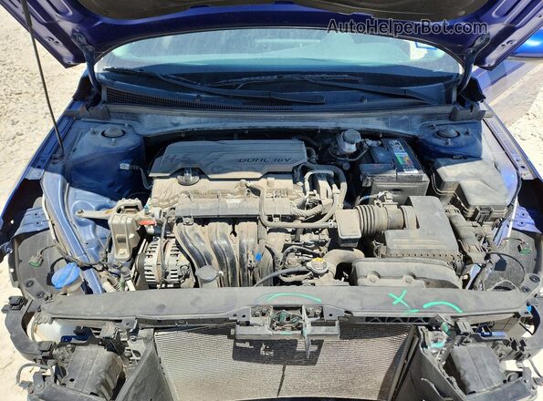 5NPLM4AG4MH031166 2021 HYUNDAI ELANTRA Blue Սալոնի հետևի տեսք