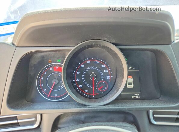 5NPLM4AG4MH031166 2021 HYUNDAI ELANTRA Blue Սարքավորումների վահանակի տեսք