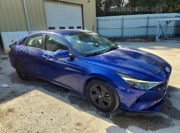 5NPLM4AG4MH037646 2021 HYUNDAI ELANTRA Blue წინა მარჯვენა