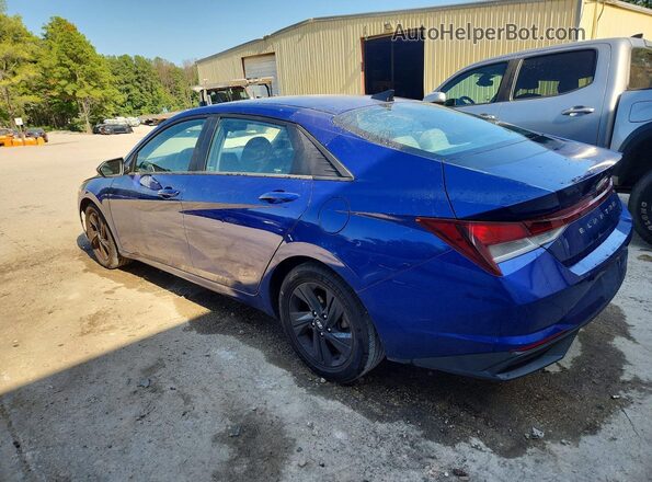 5NPLM4AG4MH037646 2021 HYUNDAI ELANTRA Blue უკანა მარცხენა