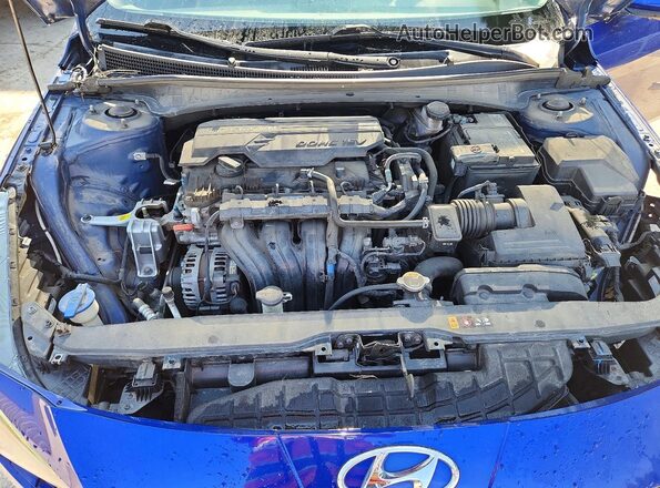 5NPLM4AG4MH037646 2021 HYUNDAI ELANTRA Blue უკანა სალონის ხედი