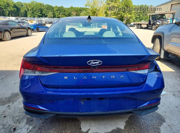 5NPLM4AG4MH037646 2021 HYUNDAI ELANTRA Blue უკანა ხედი