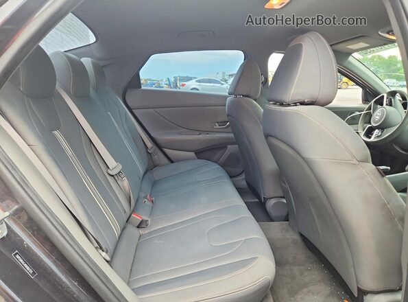 5NPLM4AG4NH067375 2022 HYUNDAI ELANTRA Gray უკანა სავარძლების ხედი