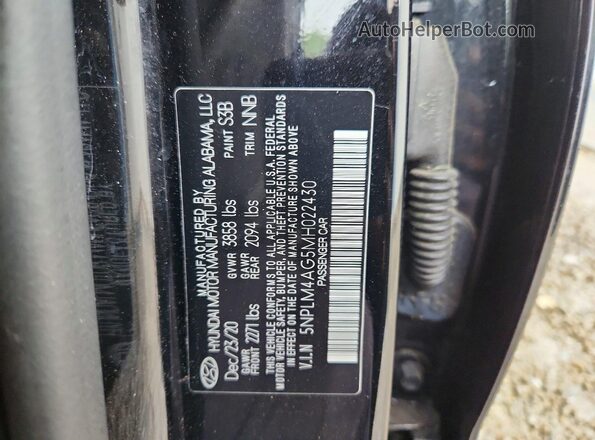 5NPLM4AG5MH022430 2021 HYUNDAI ELANTRA Black Вид підкапотного простору