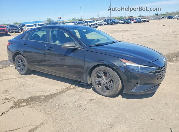 5NPLM4AG6MH051306 2021 HYUNDAI ELANTRA Черный Передняя правая четверть
